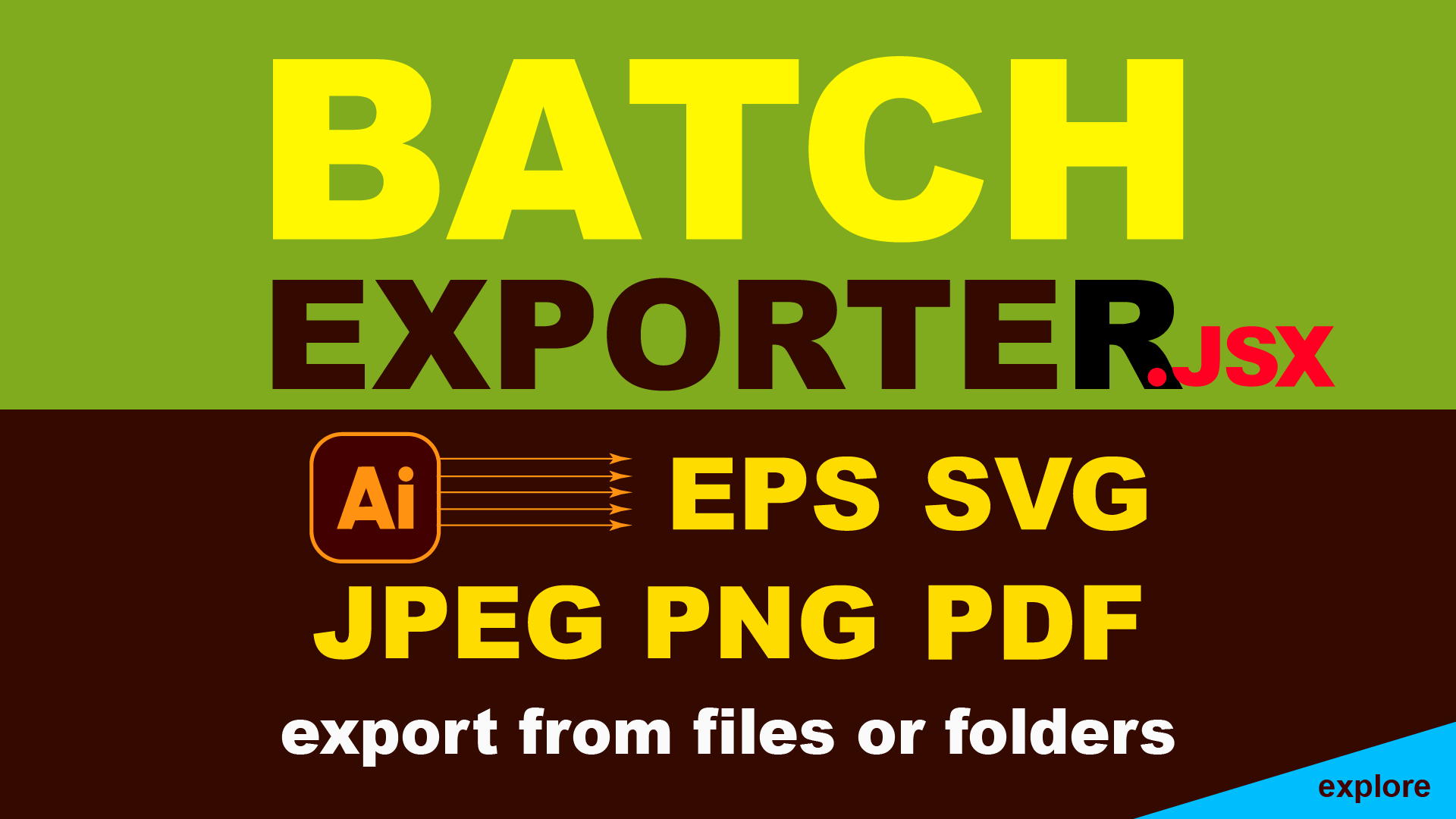 Batch Exporter — EPS SVG JPEG PNG PDF from every artboard