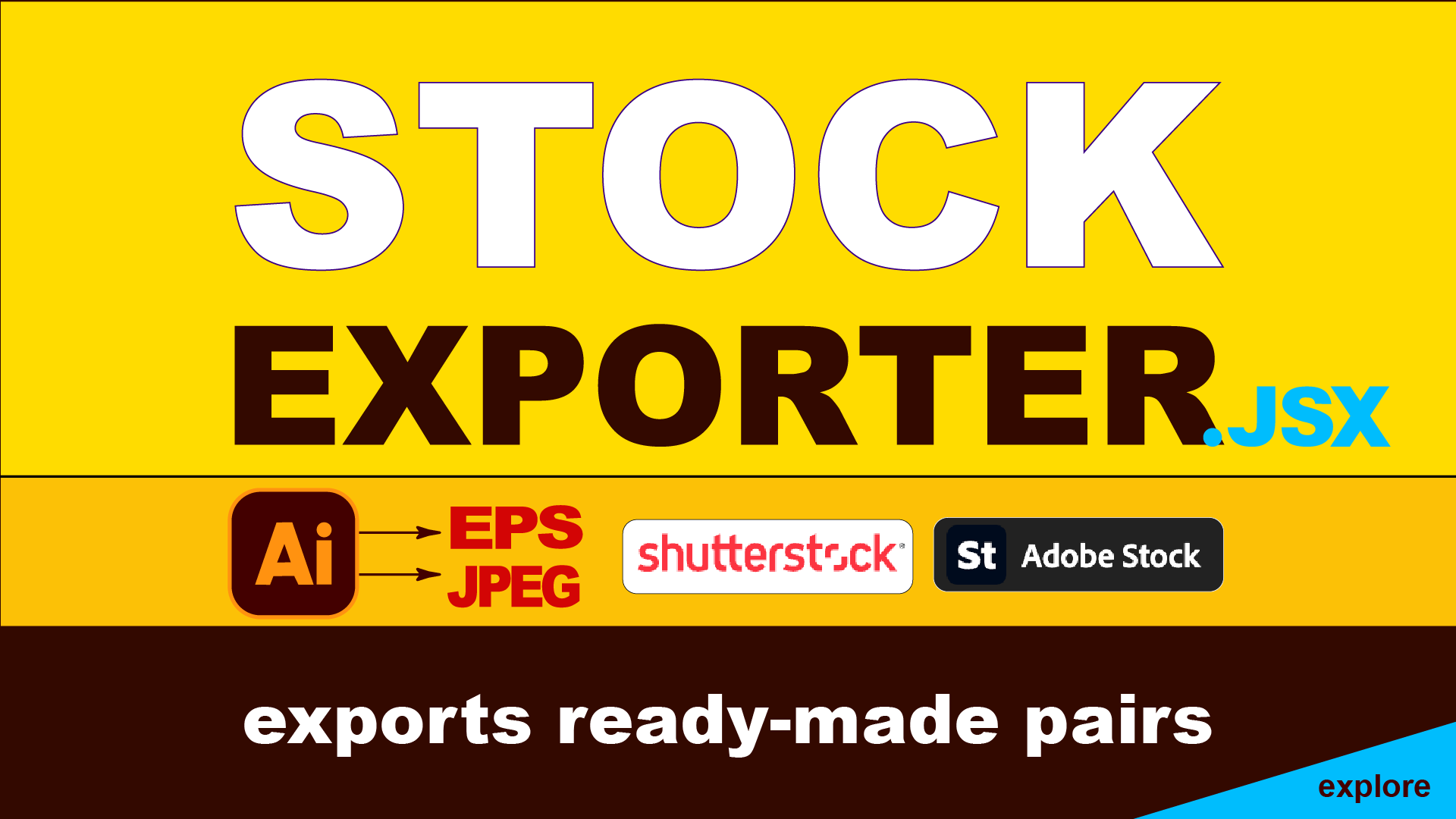 Stock Exporter — matched EPS 10 + JPEG pair for every artboard