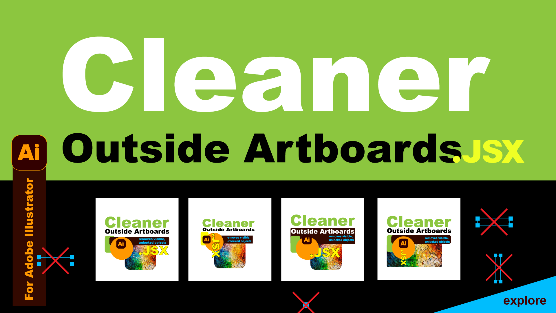 Cleaner Outside Artboards — removes leftover objects outside all artboards
